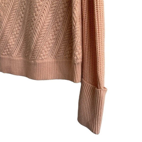 BCBGMAXAZRIA Wool & Alpaca Caleigh Cable Knit Sweater, Size XS - Picture 3 of 6